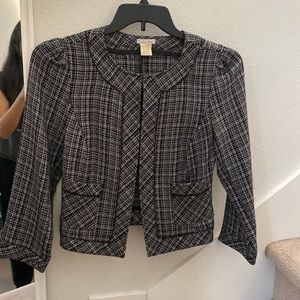 Cropped ladies jacket 3/4 princess sleeves size XS